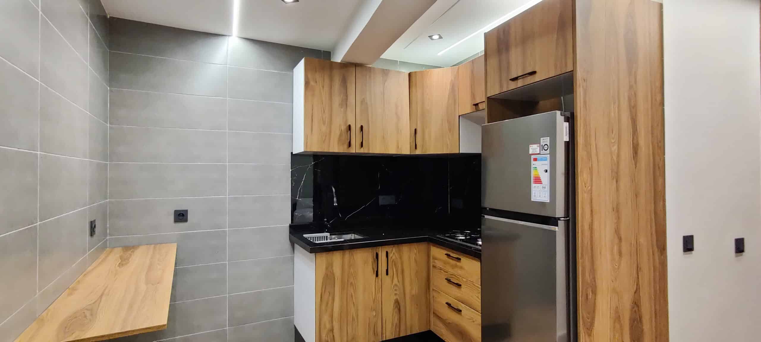 Modern kitchen in Taghazout surf camp private apartment