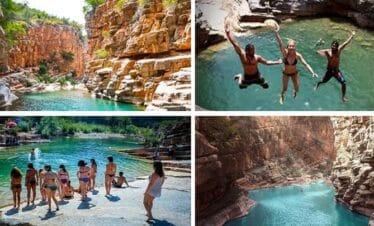 "A group of people enjoying Paradise Valley, relaxing and admiring the natural landscape."