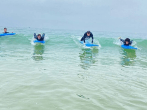 catsh your first wave in group with locals taghazout surfcamp in taghazout