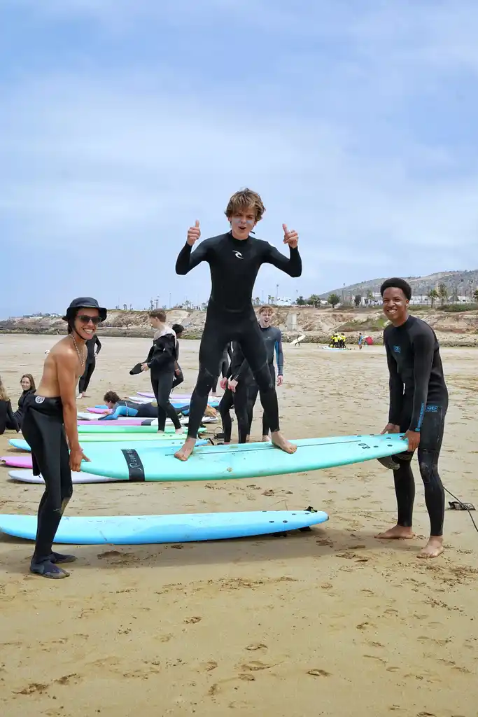 Daily surf sessions at a surf camp in Taghazout Morocco